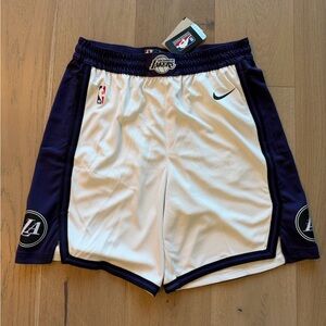Nike NBA Los Angeles Lakers City Edition Swingman Shorts DO9661-100 Men’s XL